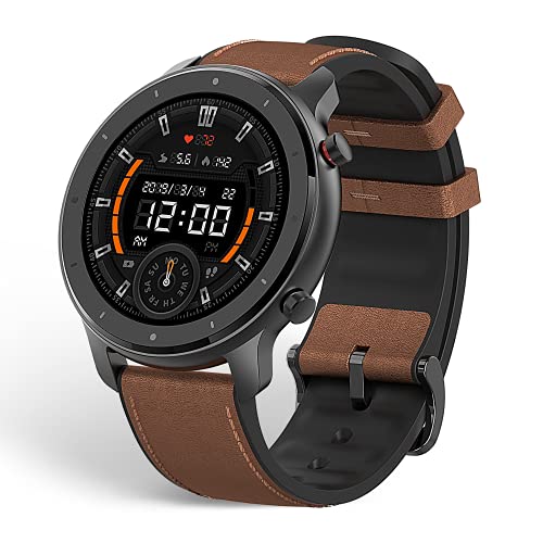 Amazfit Gtr47 Smartwatch Unisex-Adult, Black, Normal