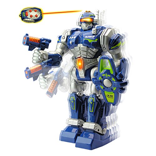 Happkid Remote Control Robot, Electronic Robots for Kids Real Walking Robot with Detachable Weapon and Realistic Sounds