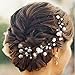 Aukmla Set of 5 Silver Beaded Hair Pin Set of 5 Pearl Hair Pin Bridal Hair Pin Bridal Bobby Pin Beaded Bobby Pin Pearl Bobby Pin for Women and Girls
