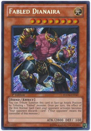 Yu-Gi-Oh! - Fabled Dianaira (HA04-EN043) - Hidden Arsenal 4: Trishulas Triumph - 1st Edition - Secret Rare