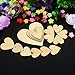 Outus 160 Pieces Christmas Blank Wood Heart Embellishments Wood Heart Slices for Wedding, Valentine, DIY, Arts, Crafts, Card Making