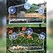 Large Premium Window Bird Feeder Squirrel Proof -3 Heavy Duty Strong Suction Cups Hooks Drain Hole Removable Tray Perch Sliding Feed 100% Clear Acrylic- Easy to Clean Great Gift for All Weather.