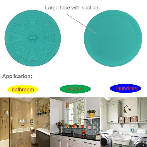 V-TOP-Tub-Stopper-2-Pack-6-inches-Large-Silicone-Drain-Plug-Hair-Stopper-Flat-Suction-Cover-Bathtub-Accessories-for-Kitchen-Bathroom-and-Laundry
