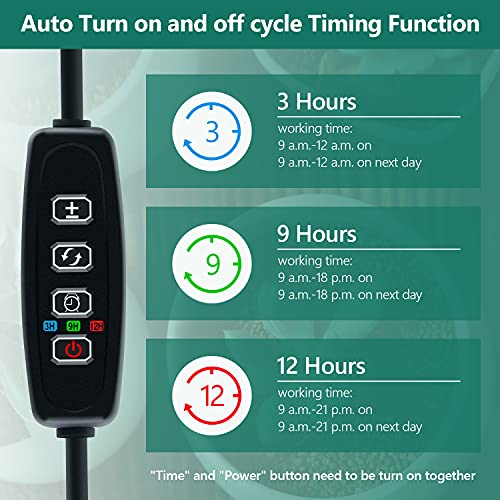Grow Light for Indoor Plants-LDesign Plant Growing Lamp 315 LED 3 Heads Planting Lights Red Blue Spectrum 10 Dimmable Levels 3 Modes Timing Function (3/9/12 Hour Timer) Adjustable Gooseneck