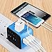 [Upgraded] Universal Travel Adapter International Power Adapters European Adapter, 3 USB & Type C Charger, All in One Adapter Wall Charger for US UK AUS EU Asia Phone/Laptop 150+Countries, Blue