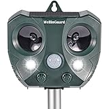 2018 New Solar Powered Ultrasonic Animal and Pest Repellent, Motion Activated Outdoor Waterproof Repeller for Dog, Cat, Rabbit, Squirrel, Rat, Vole, Raccoon, Fox, etc.