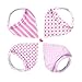 Jack Jill Baby Organic Cotton Baby & Toddler Bandana Bibs with adjustable snaps (4 pack set pink)