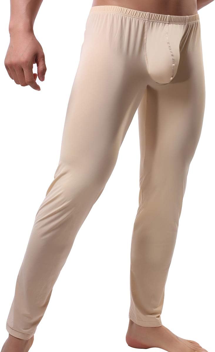 Men's Tight Long Underwear Sexy Long Pants Sexy Tight Underwear Soft Compression Underwear for Men Long Leggings Pants
