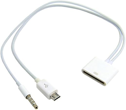 Micro Usb To 30 Pin For Iphone Speaker Dock 3 5mm Audio Amazon De Computers Accessories
