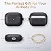 ESR Protective Cover for AirPods Pro (2019 Release), Metro Light AirPods Carrying Case with Keychain & Keyring, Shock-Resistant, Visible Front LED, Black