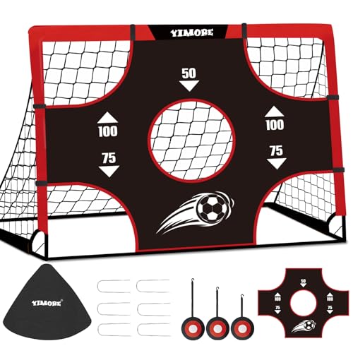 Yimore Children's Folding Football Goal, Mini Goal 120 × 90 × 90 cm for Garden with Carry Bag, Ideal for 3-5 Years