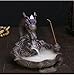 MAYAGU Ceramic Art Craft Carp Dragon Smoke Backflow Incense Burner Holder + 10 Cones
