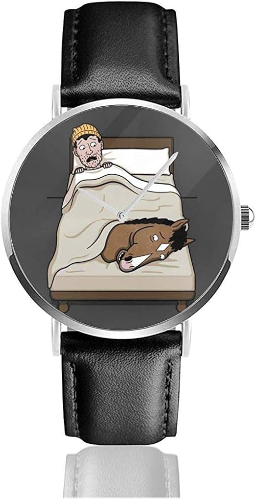 Unisex Hollywoos Mafia Pate Bojack Reiter Uhren Quarz Lederuhr Mit Schwarzem Lederband Amazon De Uhren