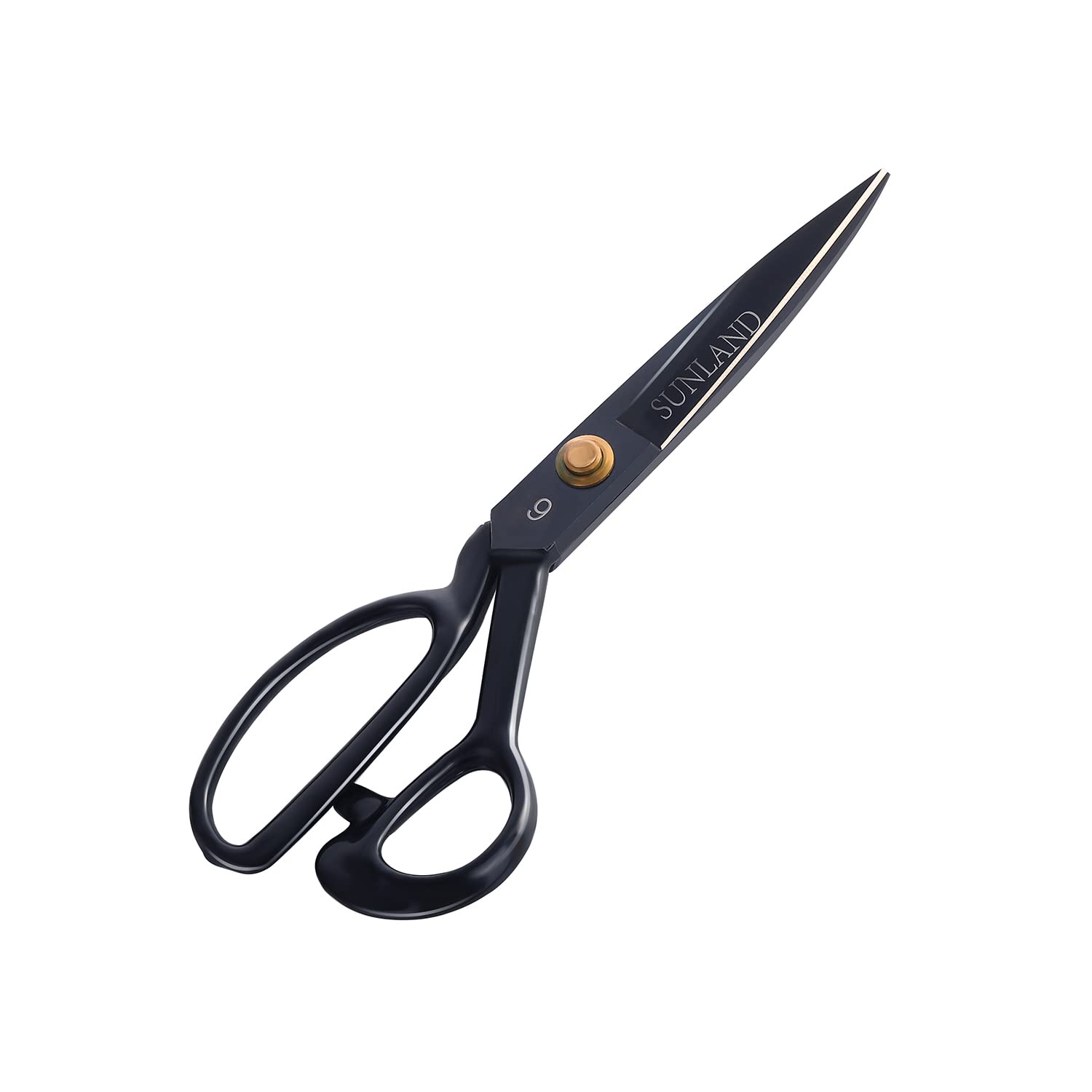 SUNLAND Professional Tailor Scissors Cashmere Woollens Fabric Scissors Sewing Black Large Shears (9 Inch)