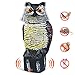 CampFENSE Owl Decoy with Rotating Head, Sculpture with Frightening Sound & Shadow Control (Batteries Not Included) (Black)