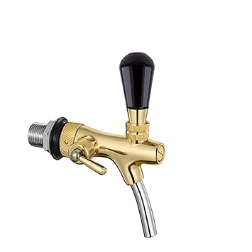 Gastrobedarf Westerbarkey Kompensator Schankhahn mit Schaumtaste 35mm Gewinde Gold