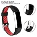 iGK Silicone Replacement Bands Compatible for Fitbit Alta and Fitbit Alta HR, Newest Adjustable Sport Strap Smartwatch Fitness Wristbands Silicone Red