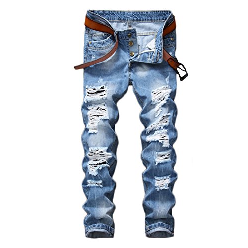 light blue ripped jeans mens