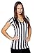 Womens Referee Shirts | Comfortable V-Neck Ref Shirt for Waitresses, Refs, More! - Black/White S