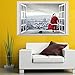 Highpot 3D Fake Windows Wall Stickers Removable Faux Windows Wall Decal Christmas Wall Sticker (A)