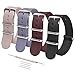 Ritche 4PC 18mm Nato Strap Nylon Watch Band Replacement Watch Straps for Men Women