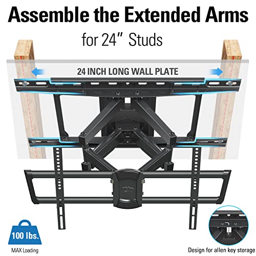 Mounting Dream UL Listed Full Motion TV Mount for Most 4270 Inch TVs