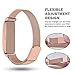 Compatible Fitbit Flex 2 Bands, Stainless Steel Milanese Loop Wrist Metal Mesh Replacement Accessory Replacement for Fitbit Flex 2(Milanese Rose Gold)