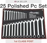 Neilsen CT0795 25pc Combination Spanner Set 6-32mm Chrome Vanadium Satin Finish view 4