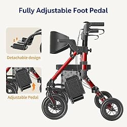 2 in 1 Walkers for Seniors with Seat, VOCIC