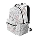 AUUXVA White Marble Rose Gold Backpack Travel School Shoulder Bag for Kids Boys Girls Women Men 11.5x8x16 in