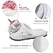 Unicorn Animal Fleece Slippers | Indoor Outdoor Home Slippers | Cozy Plush Memory Foam (7-8, Unicorn)