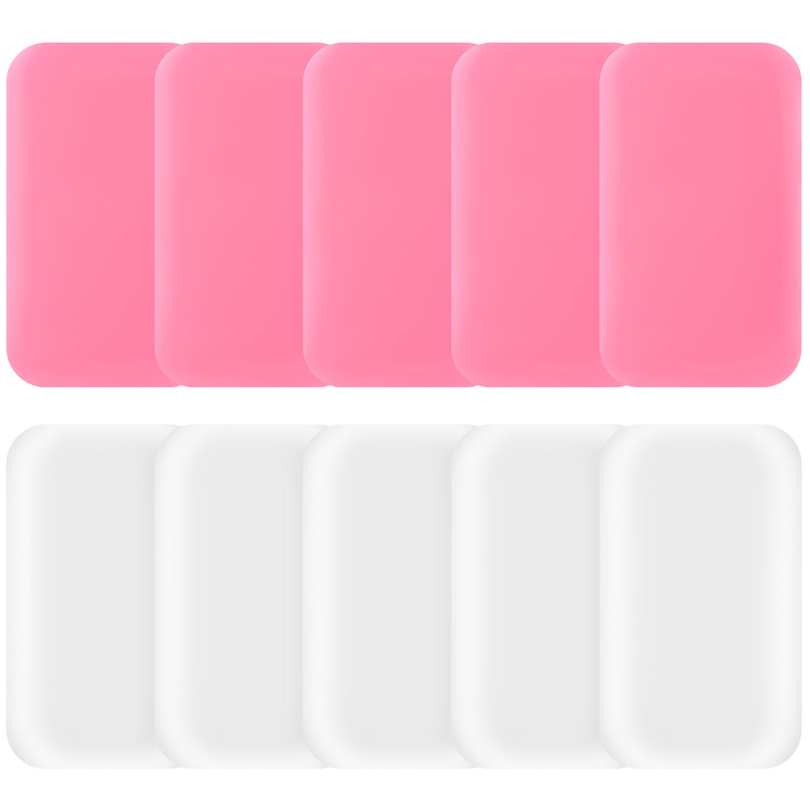 Photo 1 of 10Pcs Silicone Lash Pad Lash Grafting Gasket Pallet Rectangle Eyelash Extension Pad Reusable Adhesive False Eyelash Holder Pallet for Women Loose Lashes Extension Supplies Tool Fake Eyelashes Adhesive