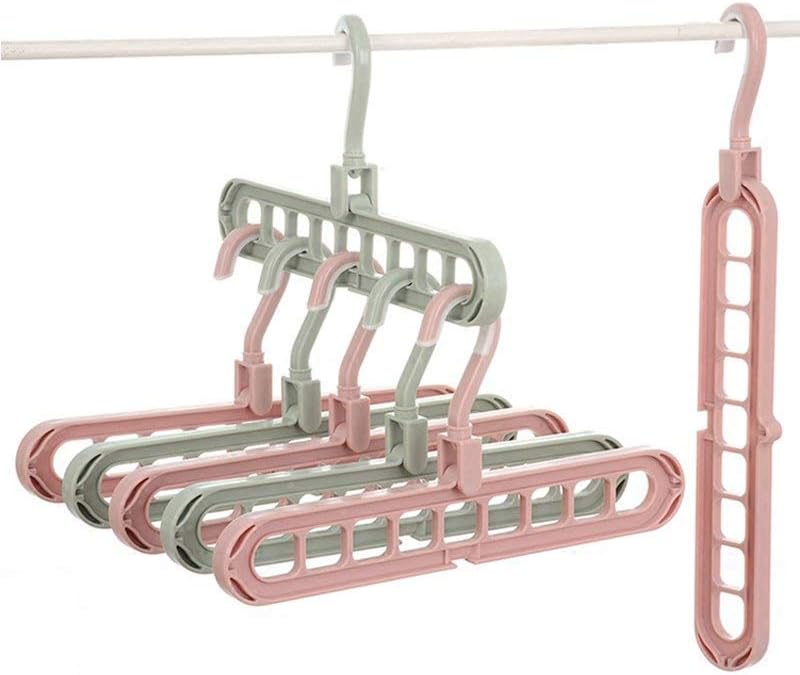 BOVERTY Da Wings Plastic Anti-Skid Magic Space Saver Folding Hangers for Clothes Wardrobe