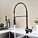 Avola Single Lever Solid Brass Kitchen Sink Faucet, Oil Rubbed Bronze,High Arc Swivel Pull Down Spout Mixer Bar Faucet