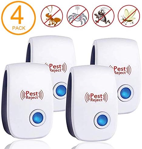 Pest Control, Ultrasonic Electric Pest Repeller Wall Plug-in-Indoor Pest Control Repellent for Mosquitoes, Mice, Ants, Roaches, Spiders, Flies, Bugs, Lizards, Non-Toxic Eco-Friendly, Human & Pet Safe