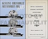 1940 CHEVROLET DEALERSHIP ACCESSORIES BROCHURE AND