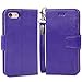 Arae Premium PU Leather Wallet Case with Kickstand and Flip Cover for iPhone 7/8 / SE 3rd Gen/SE 2020 4.7 inch - Purple
