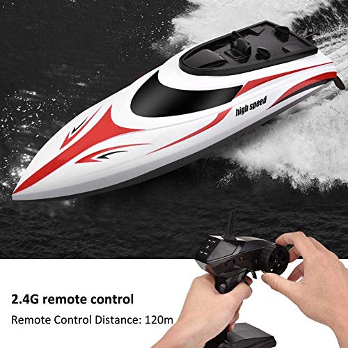 XHCP Mini RC Boot, Steuerung Fernboot Racing Speedboat Modell Geschenke für Kinder Spielzeug Fahrzeug Schiff – Bild 4