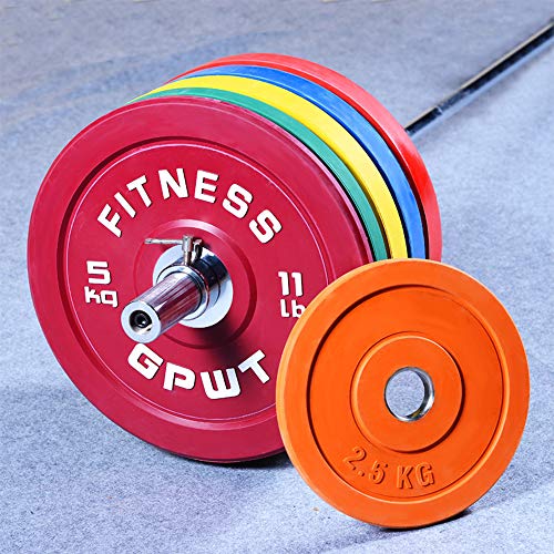 Olympic-Rubber-Bumper-Weights-Plates-25kg-25kg-Colour-Coded-for-Strength-Training-Fitness-Exercise-Lifting-Fat-Loss-Ripped-Calisthenics-1-Pair