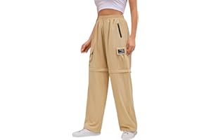 SANGTREE Girls & Womens Waterproof Outdoor Cargo Pants Jogger