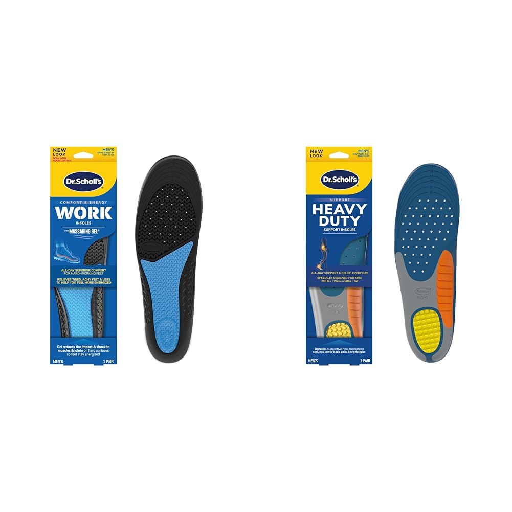 Scholl's Work Massaging Gel Advanced Insoles for Men Shoe