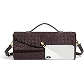 CGBCGB Designer Frosted Leather Woven Handbag for Women, Suede Evening Clutch Purse Trendy Crossbody Satchel