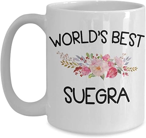 Idee Regalo Natale X Suocera.Amynovelty La Migliore Tazza Di Caffe Di Suegra Del Mondo Idea Regalo Per La Cara Mamma Spagnola Suocera Donna Uomo Collaboratrice Amore Tazza Da Te Natale Natale Festa Della Mamma Amazon It