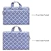 MOSISO Canvas Geometric Pattern Shoulder Bag Compatible with 15-15.6 inch Laptop, Pure Deep Blue Grid