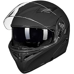ILM Motorcycle Dual Visor Flip up Modular Full Face