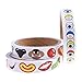 BLUECELL Colorful Eye Nose Mouth Cartoon Mini Sticker Decal for Party Favor Décor Notebook Sticker Coloring Book-3 rolls/1500pcs
