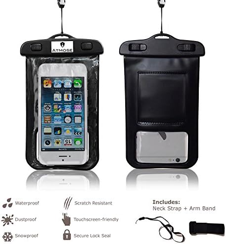 ATMOSE Universal Waterproof Phone Case with Arm Band and Neck Strap