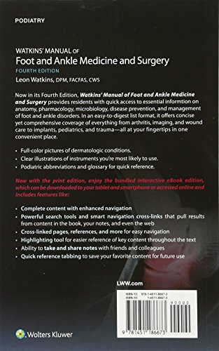 Watkins' Manual of Foot and Ankle Medicine and Surgery - //medicalbooks.filipinodoctors.org