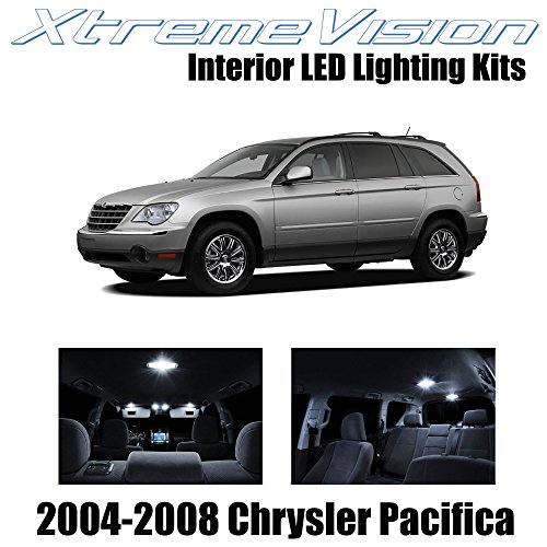 XtremeVision Chrysler Pacifica 2004-2008 (12 Pieces) Pure White Premium Interior LED Kit Package + Installation Tool