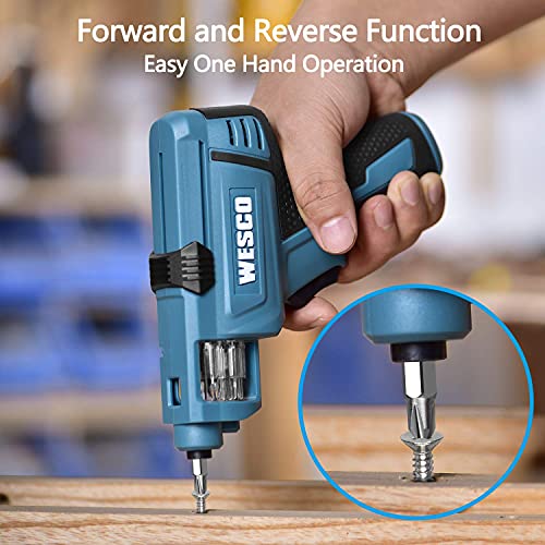 Electric Screwdriver, WESCO Cordless Screwdriver with Rechargable 1.5Ah Battery, 12 Pcs Bit Set, for Home DIY Screw-Driving & Fastening Tool /WS2013.1